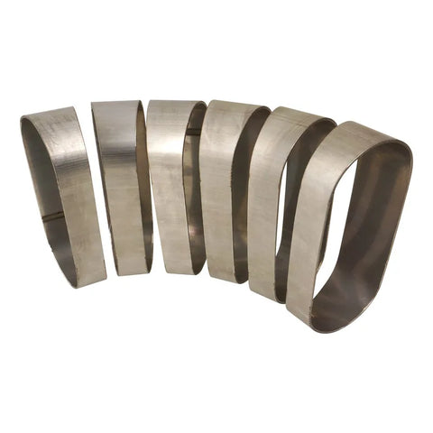 Proflow Pie Cut Oval Tubing Stainless Steel Vertical Cut 15 Degree 6pcs Set