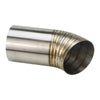 Proflow Pie Cut Welded 304 Stainless Steel Turbo Dump Pipe Tip 3.0in 45 Degree Angle 120mm Leg Length