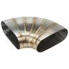 Proflow Pie Cut Welded Oval Tube Horizontal 304 Stainless Steel 3.5in 90 deg