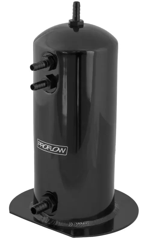 Proflow Fuel Surge Tank Aluminium 254mm x 108mm Round 2.5L Barb & AN Fitting Kit Show