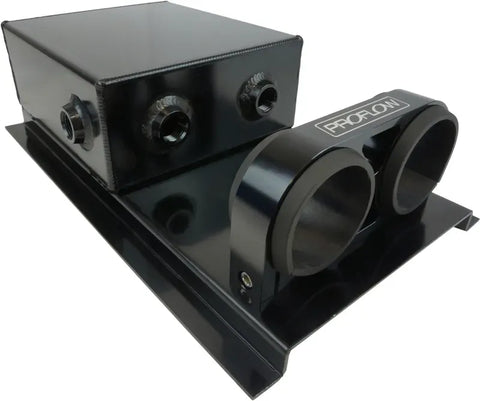 Proflow Fuel Surge Tank Fabricated Aluminium Square Slim 044 Pump Mounts 80mm x 200mm x 180mm 2.5L