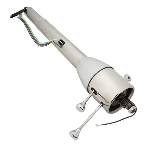 Proflow Universal Steering Column, Manual Collapsible Column, Stainless Tube Chrome Honey Pot, 5 Position Tilt, 30"...