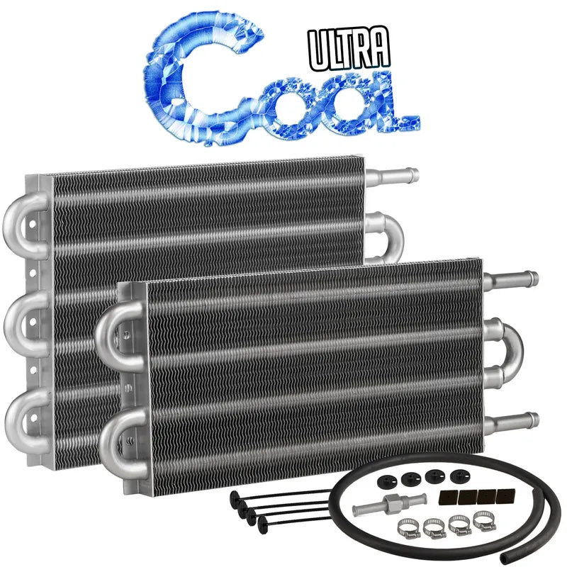 Proflow Fluid Cooler Transmission Tube Fin Natural 7.5in x 12.5in x 0.75in 3/8in Inlet Outlet
