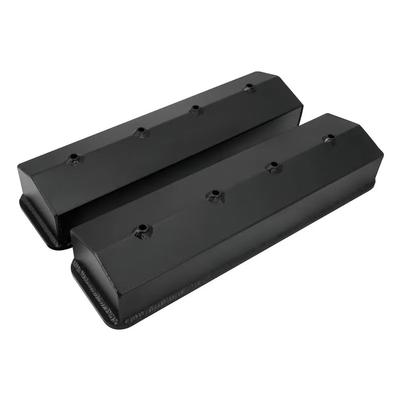 Proflow Valve Covers Tall Fabricated Aluminum Black Powder Coated Center Bolt Chev Small Block Pair