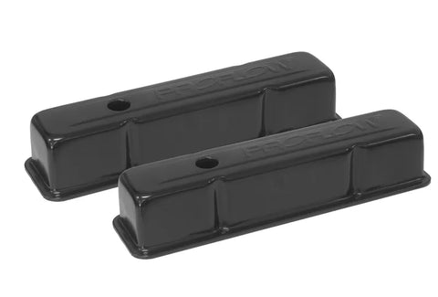 Proflow Valve Covers Steel Black Tall Chev Small Block Pair