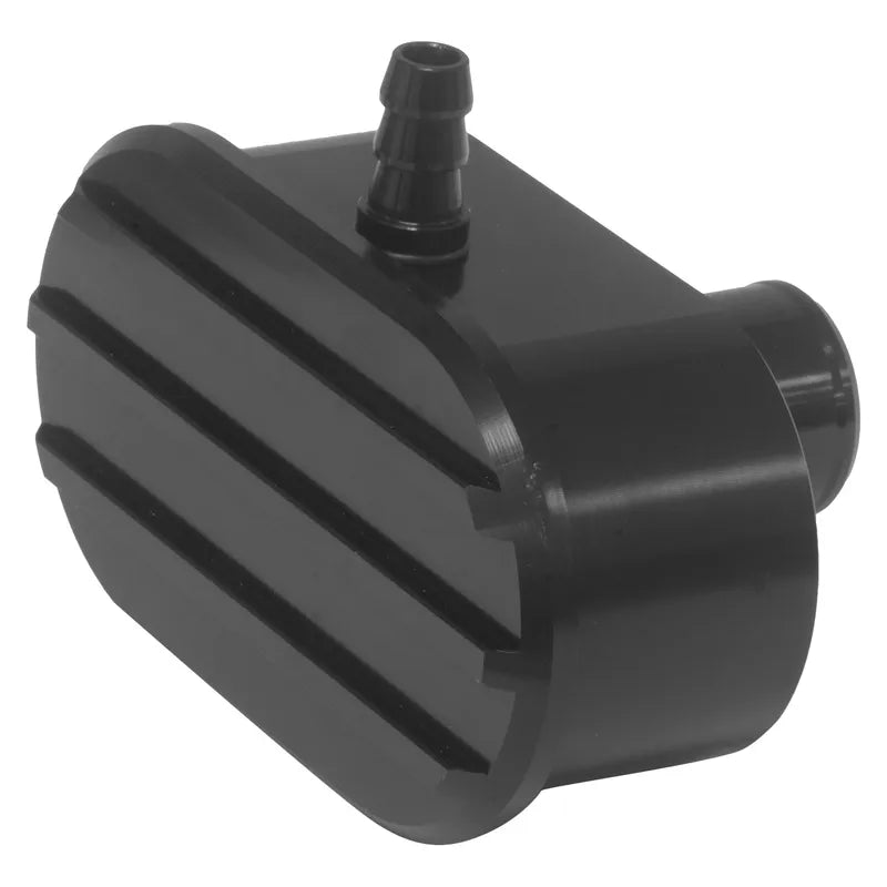 Proflow Valve Cover Breather Push-In Oval Aluminium Black Finned