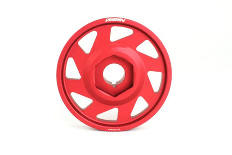 Perrin Crank Pulley (Civic Type R 2.0L 10th Gen 17-21) Red — fits Honda Civic Type