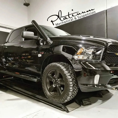 Platinum Mechanical and Suspension Short Entry Stainless Snorkel & Custom Airbox - Black (RAM 1500 5th Gen) — fits...