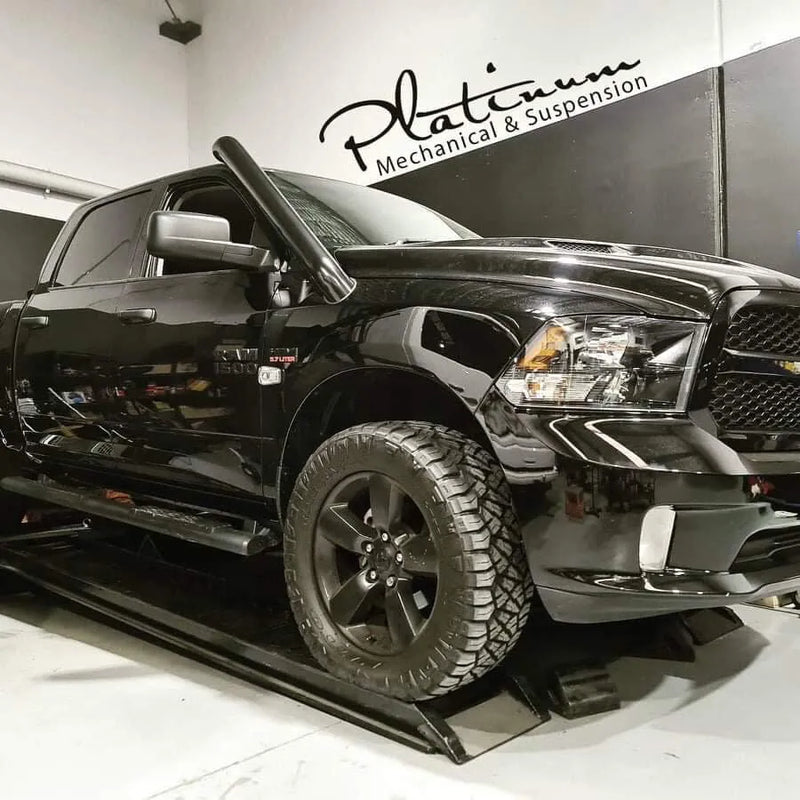 Platinum Mechanical and Suspension Short Entry Stainless Snorkel & Custom Airbox - Black (RAM 1500 5th Gen) — fits...