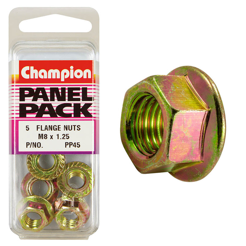 Champion Fasteners Hex Nut Flanged *M8X1.25mm PP45