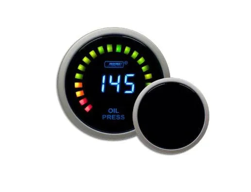 ProSport 52mm Electrical Oil Pressure Gauge - Blue Digital Display