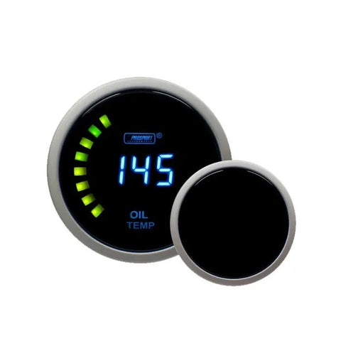 ProSport 52mm 'Digital' Oil Temperature Gauge - Blue - Fahrenheit
