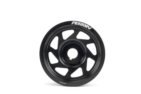 Perrin Crank Pulley (EJ Engines WITHOUT Air Con) Black — fits Subaru Forester