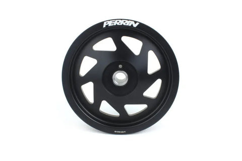 Perrin Crank Pulley Large Hub (FA/FB Engines) Black — fits Subaru Forester