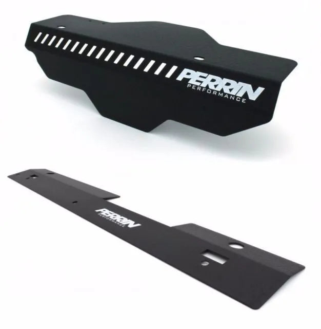 Perrin Pulley Cover/Radiator Shroud Bundle (WRX/STi 01-07) Black — fits Subaru STI