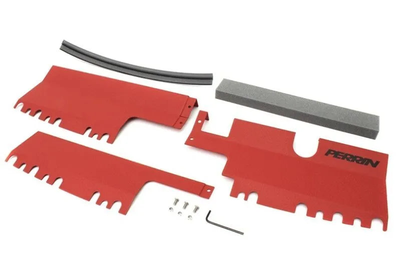 Perrin Radiator Shroud (WRX/STi 2015-21) Red — fits Subaru STI