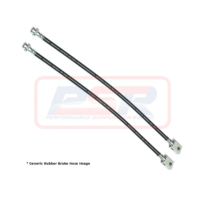 Performance Suspension Racing Rear Rubber Extended Brake Hoses - Dual Hose (Ranger PX/BT-50)