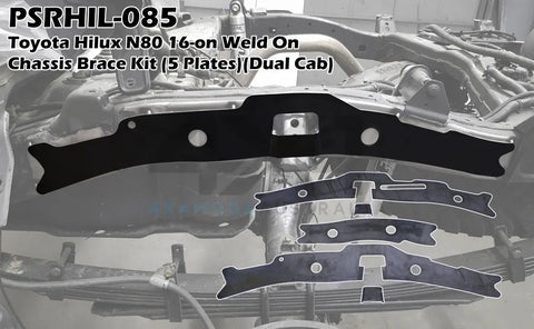 Performance Suspension Racing Weld On Chassis Brace Kit - 5 Plates (Hilux N80 15+ Dual Cab) — fits Toyota Hilux An1...