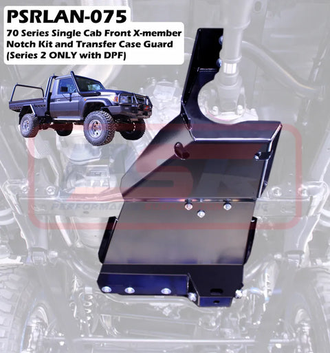Performance Suspension Racing Single Cab Front X-member Notch Kit and Transfer Case Guard Kit (Landcruiser 70 Serie...