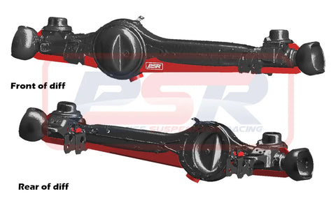 Performance Suspension Racing Front Diff Brace System - Weld On - No Center Guard (Landcruiser 80/105)