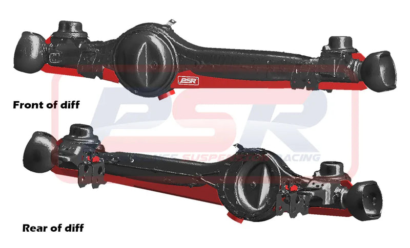 Performance Suspension Racing Front Diff Brace System - Weld On - No Center Guard (Landcruiser 80/105)