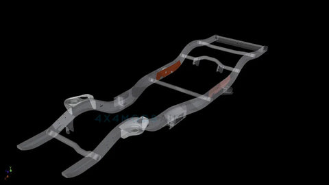 Performance Suspension Racing Chassis Bracing Rear Internal - Rear Lower Control Arm Only (Patrol GQ-GU) — fits Nis...