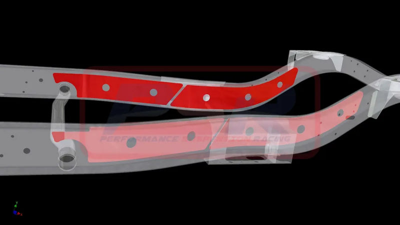 Performance Suspension Racing Chassis Bracing Front Internal (Patrol GQ-GU) — fits Nissan Patrol GQ
