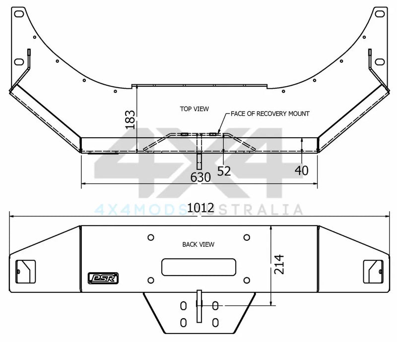 Performance Suspension Racing Coil Cab Ute Rear Winch Cradle (Patrol GQ-GU)