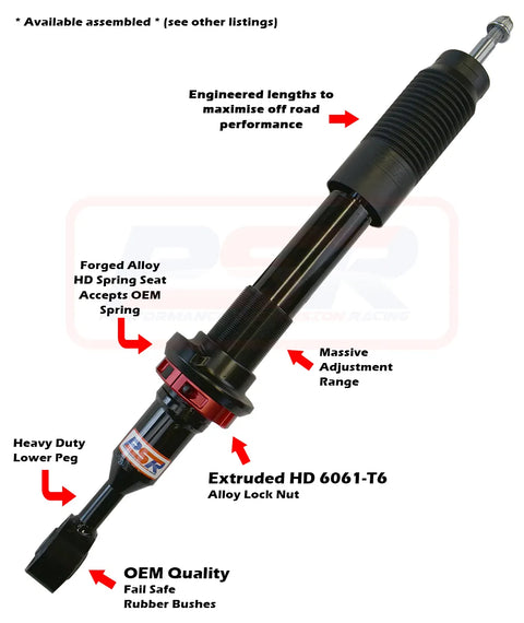 Performance Suspension Racing TTG Front Shock Absorber (Landcruiser 200 Series) — fits Toyota Hilux An120 An130 Series