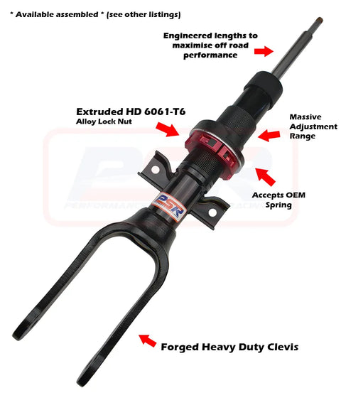 Performance Suspension Racing TTG Front 2" Adjustable Shock Absorber (Amarok) — fits Volkswagen Amarok