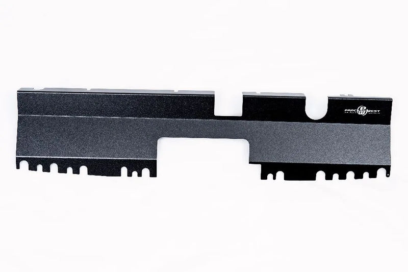 Process West Radiator Cover (WRX/STi 15-21) Wrinkle Black Snorkel Removed