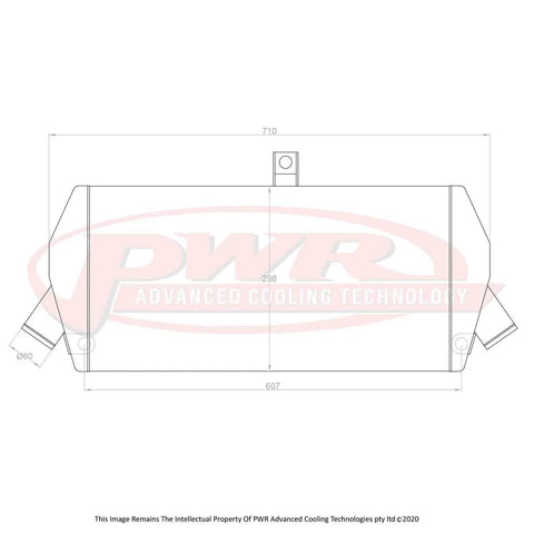 PWR Large 68mm Intercooler (Evo 7 01-03) — fits Mitsubishi Evo 7
