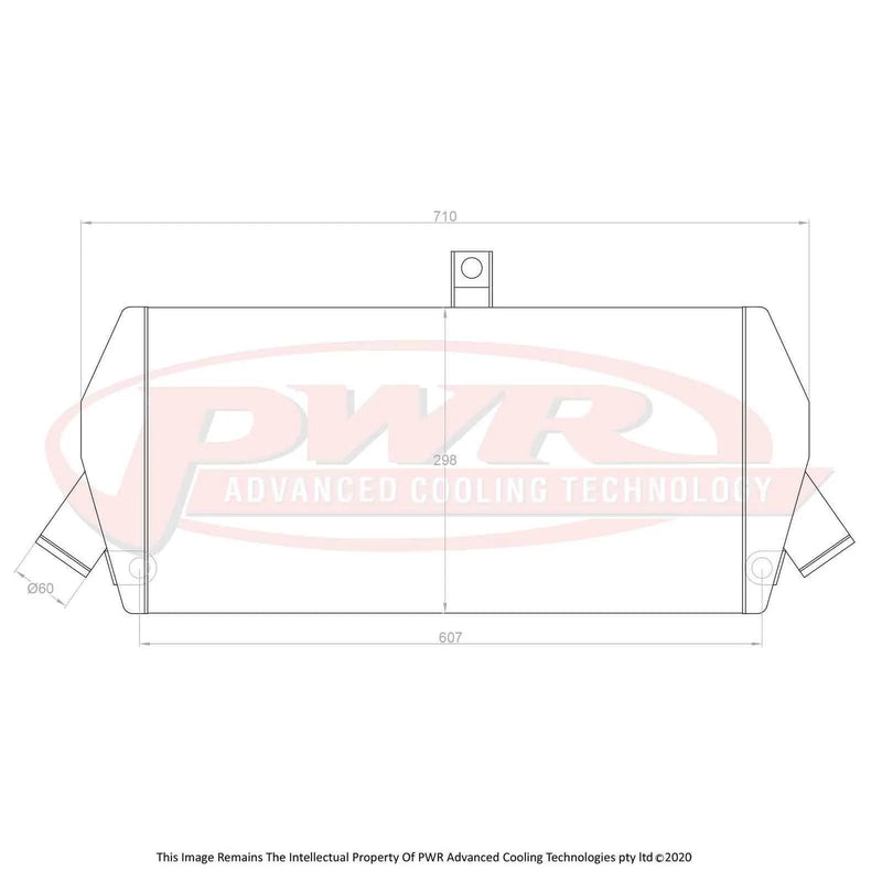 PWR Large 68mm Intercooler (Evo 7 01-03) — fits Mitsubishi Evo 7