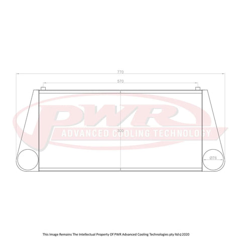 PWR 3" Outlets Intercooler — fits Mazda RX-7 Fd Series 6