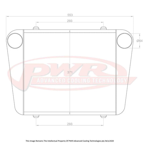PWR 68mm Intercooler (RX2-RX5 70-81) — fits Mazda RX 2