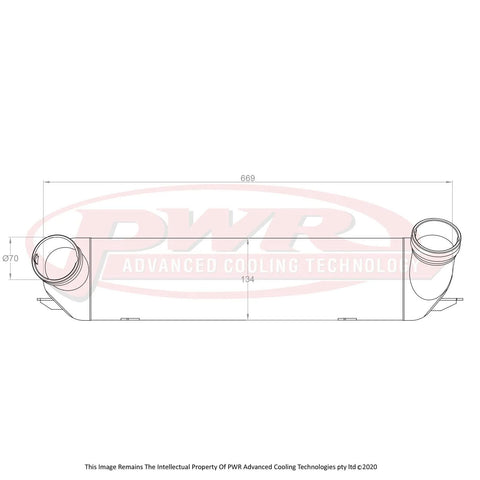 PWR 116mm Intercooler - OEM (1M E82 11-12) — fits BMW 1 Series