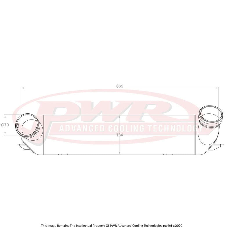 PWR 116mm Intercooler - OEM (1M E82 11-12) — fits BMW 1 Series