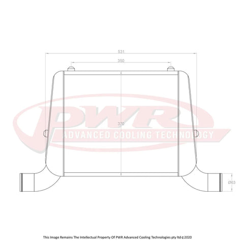PWR 55mm Intercooler (R100 67-71) — fits Mazda R100
