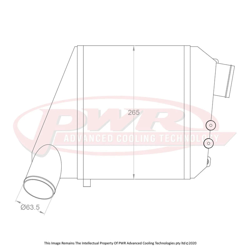PWR 116mm Intercooler - Suits Factory Location (Supra 93-02) — fits Toyota Supra