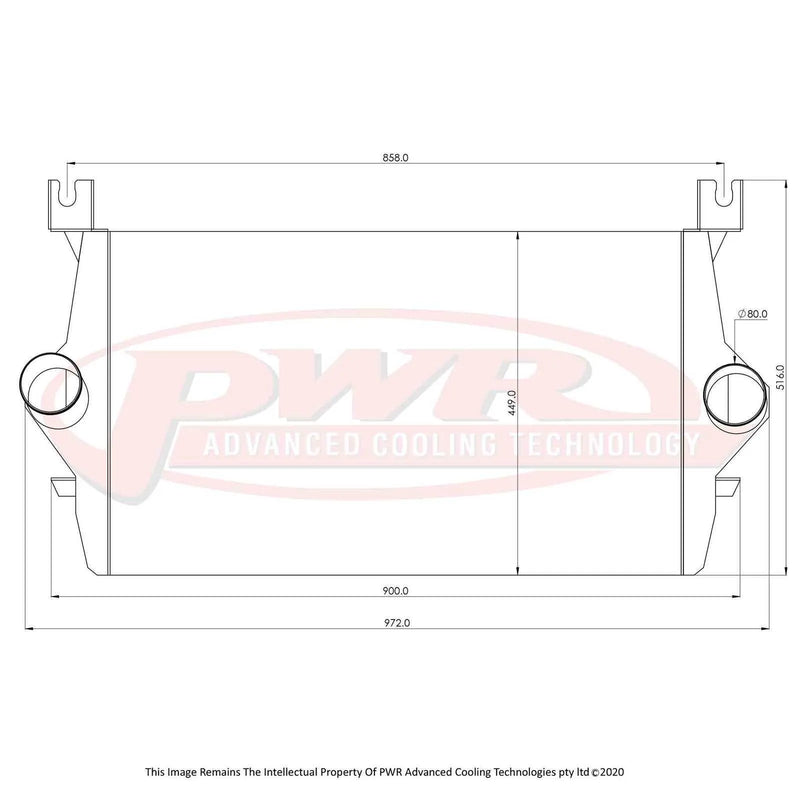PWR 55mm Intercooler (F250/Powerstroke 03-07)