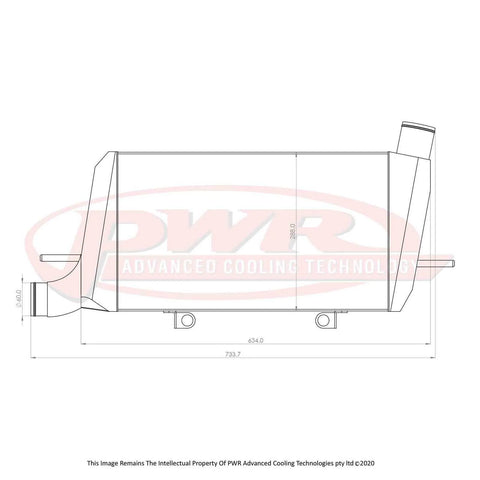 PWR 68mm Light Weight Intercooler (Evo X 07-16) — fits Mitsubishi Evo