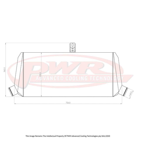 PWR Large 68mm Intercooler (Evo 8-9 03-07) — fits Mitsubishi Evo 8