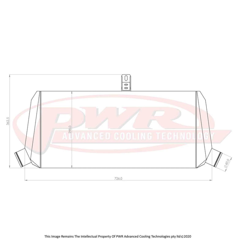 PWR Large 68mm Intercooler (Evo 8-9 03-07) — fits Mitsubishi Evo 8