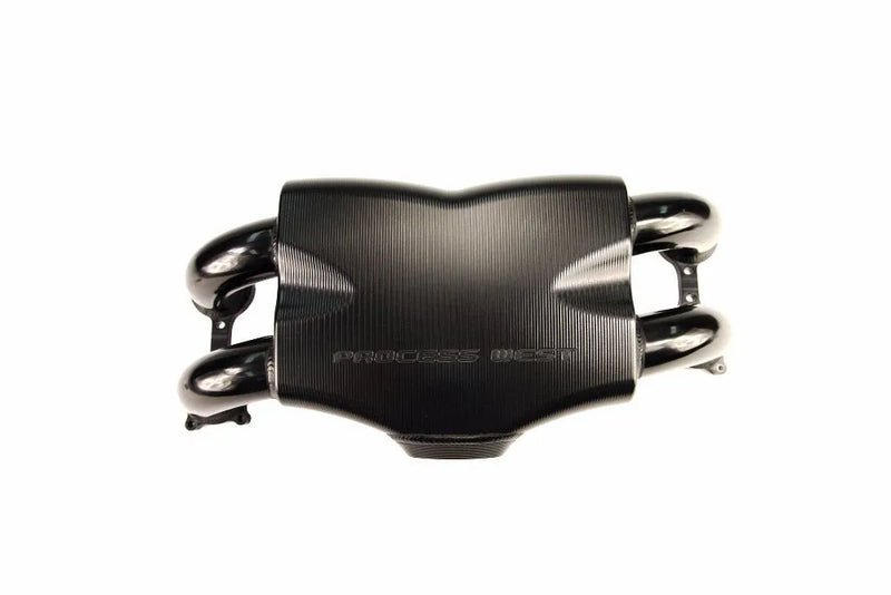 Process West Intake Manifold - Reverse Orientation w/Cable Throttle (WRX/STi 01-05) Black — fits Subaru STI