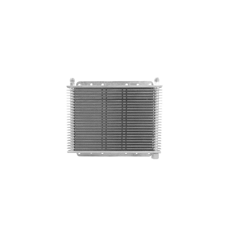 PWR Trans Oil Cooler - 280 x 200 x 19mm -6 AN fittings suits 9" SPAL Fan, Temp Switch Boss - Raw