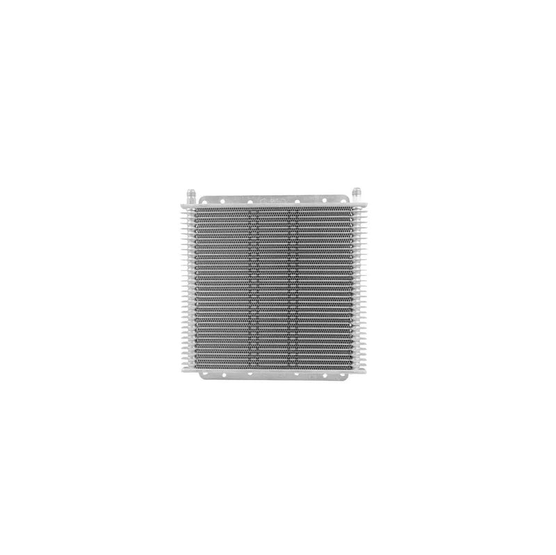 PWR Trans Oil Cooler - 280 x 255 x 19mm -6 AN fittings suits 11" SPAL Fan - Raw