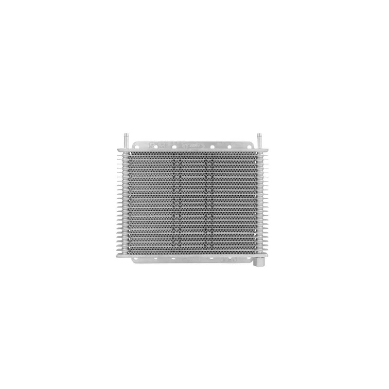 PWR Trans Oil Cooler - 280 x 200 x 19mm 5/16" Hose Barb suits 9" SPAL Fan, Temp Switch Boss - Raw