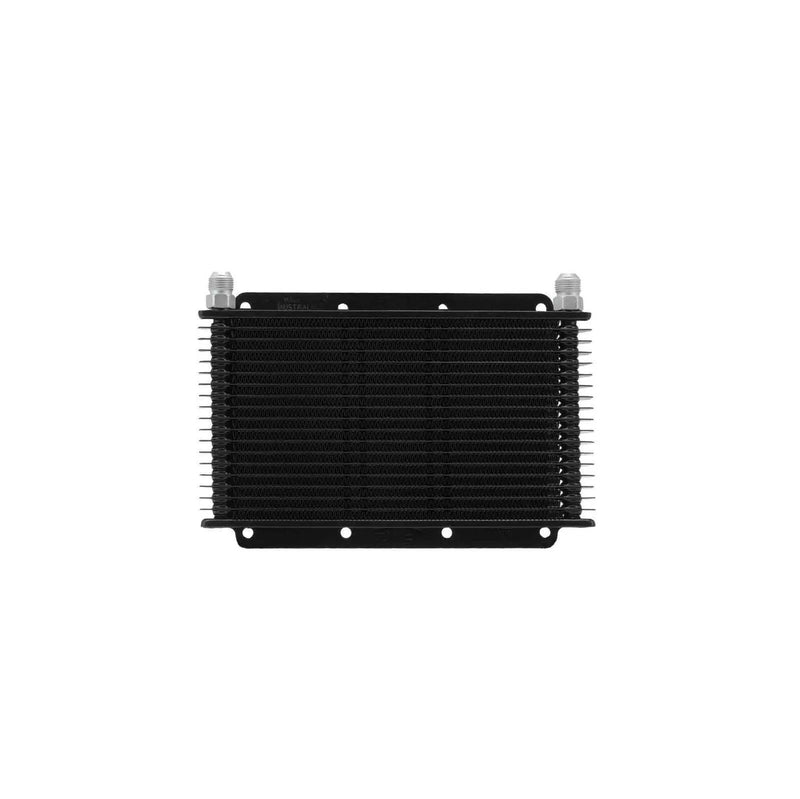 PWR Trans Oil Cooler - 280 x 150 x 19mm -8 AN fittings Black Powder Coat