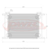 PWR Engine Oil Cooler - Plate & Fin 280 X 189 X 37mm (21