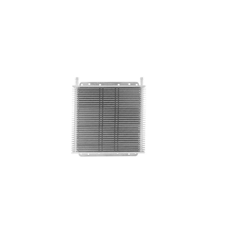 PWR Trans Oil Cooler - 280 x 255 x 19mm 1/2" Hose Barb suits SPAL 11" Fan - Black Powder Coat